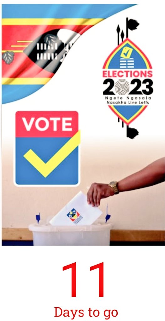 EBC_Eswatini's tweet photo. The final stage of the #2023GeneralElection in the #BeautifulKingdomOfEswatini slated for 29 September are at zenith. Candidates engage with the electorate in a transaction of development ideas (campaigns).
Good luck #Eswatini as Emaswati decide.
#NgeteNgasalaNasakhaLiveLetfu https://t.co/QDF4y4S9XB