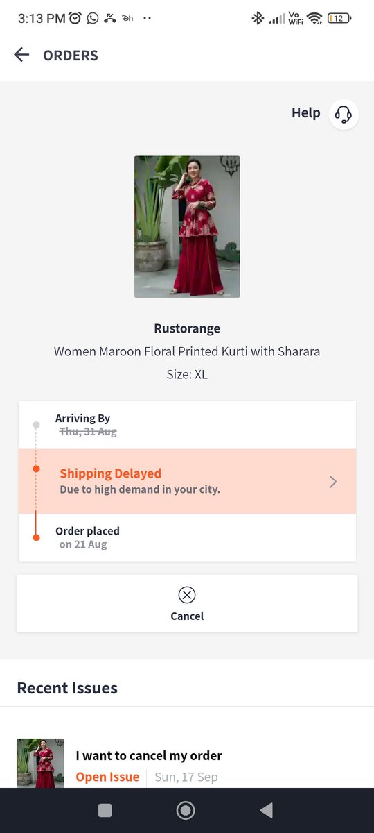 Mohnis08's tweet photo. Order delayed by more than 15 days after calling myntra support the only resolution I get is to wait for 24 hours again and again.  It's customer harrasment that I have to  call myntra for my money and they say give me more time
@MyntraSupport @myntra
#myntrascam @jagograhakjago https://t.co/9c6OqzbVoZ