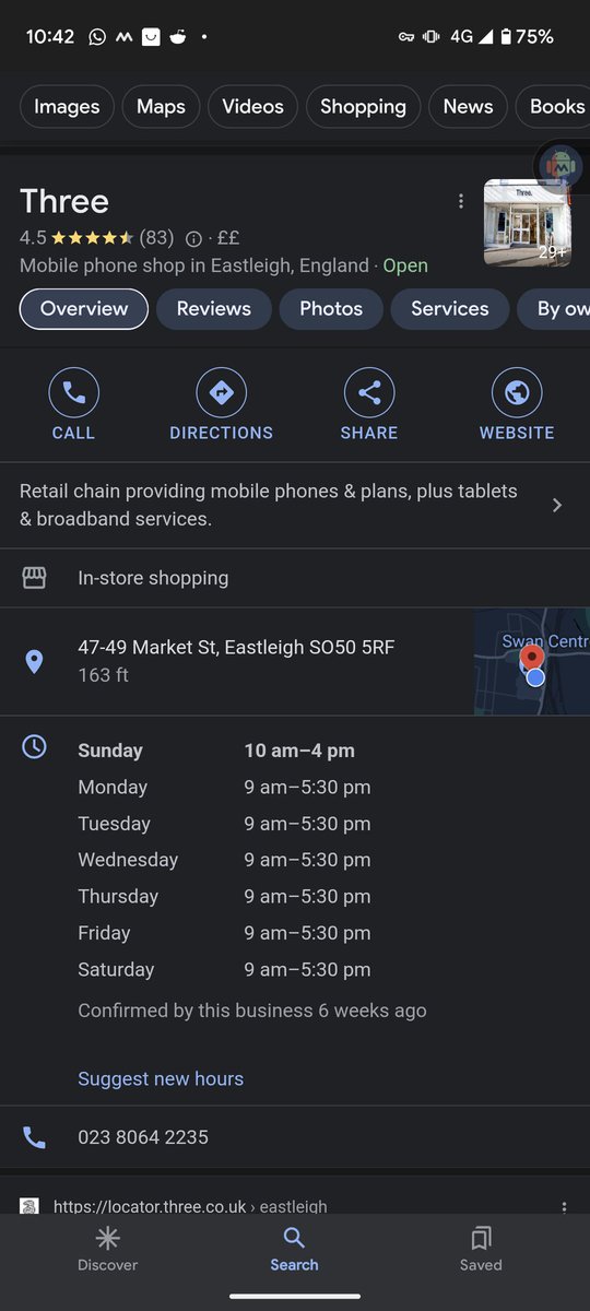 HarveyDobson's tweet photo. @ThreeUK @ThreeUKSupport I've visited the store this morning as per the instructions given to me last night, and despite being advertised as open, it's closed. I'm now becoming very frustrated with this. https://t.co/SsslX65Spk