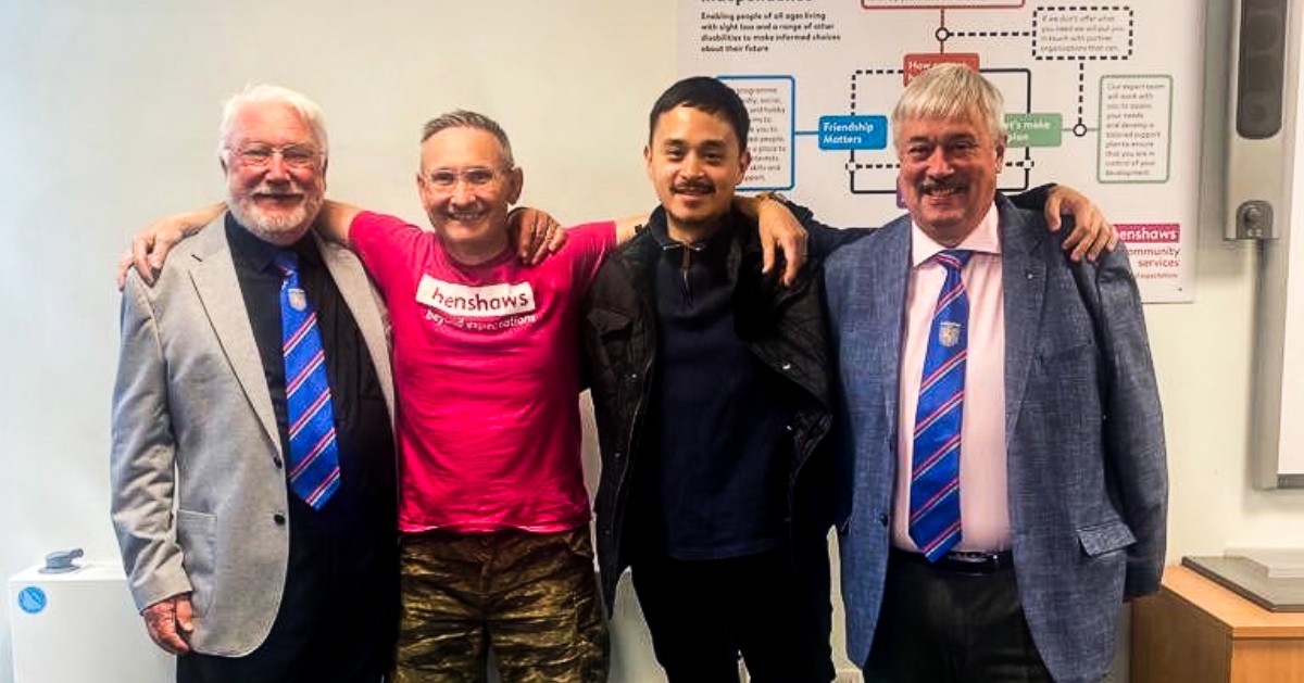 A big THANK YOU to East Lancashire Masonic Charity!

We're so grateful for all donations we receive here at Henshaws, and we have recently received a kind donation of £2000 from <a href="/E_L_M_C/">ELMC</a> during our Bolton match funding appeal 💛

#Donations #SightLoss