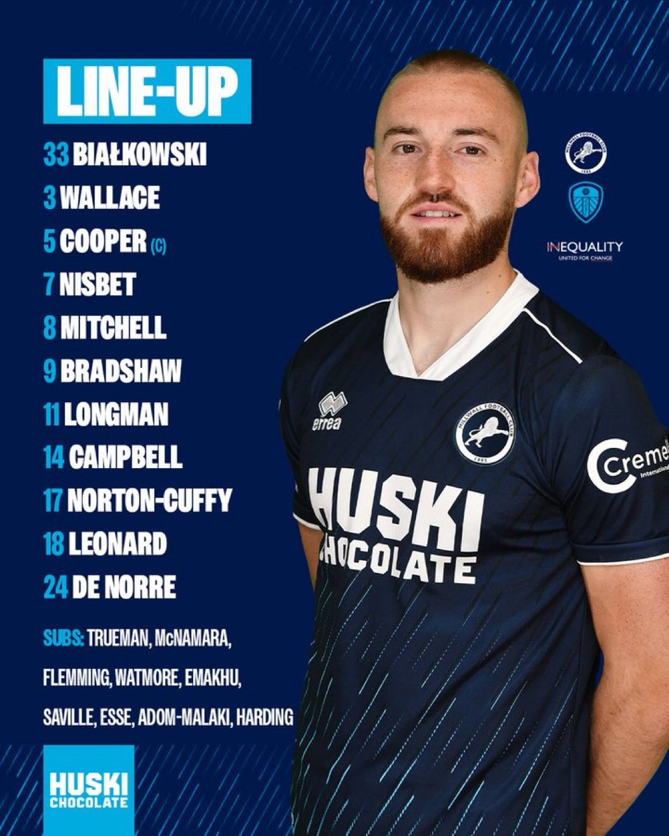 MillwallFrance's tweet photo. L’équipe du jour !

- Bartoz remplace Sarkic 
- BRADSHAW TITULAIRE !!

Sinon assez classique ! https://t.co/1hOUjX6bon