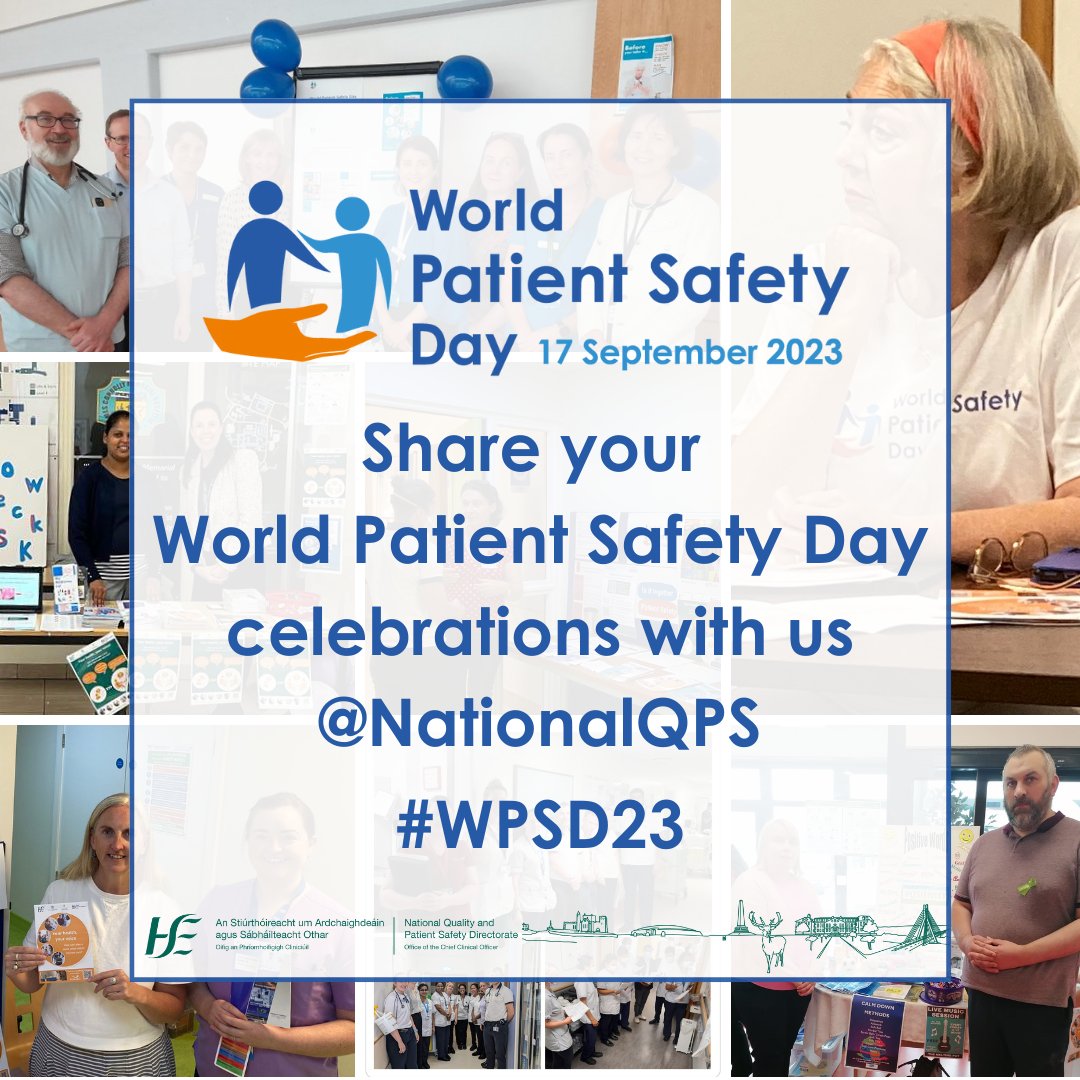As today marks World Patient Safety Day we want to say thank you to everybody in healthcare for all that you do in elevating the patient voice and safety through health literacy. #WPSD23 

For more information and resources visit the NQPSD website below👇
www2.healthservice.hse.ie/organisation/n…