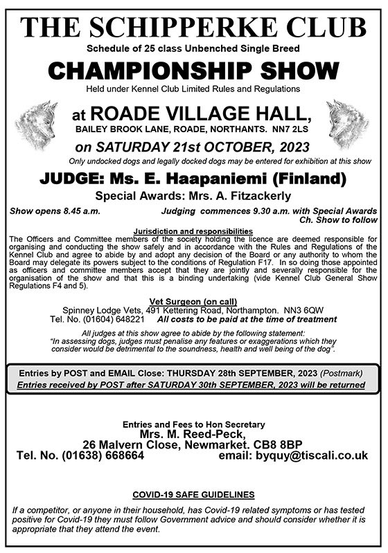 SchipperkeClub's tweet photo. Our next show is 21st October. https://t.co/iYN61k3baZ