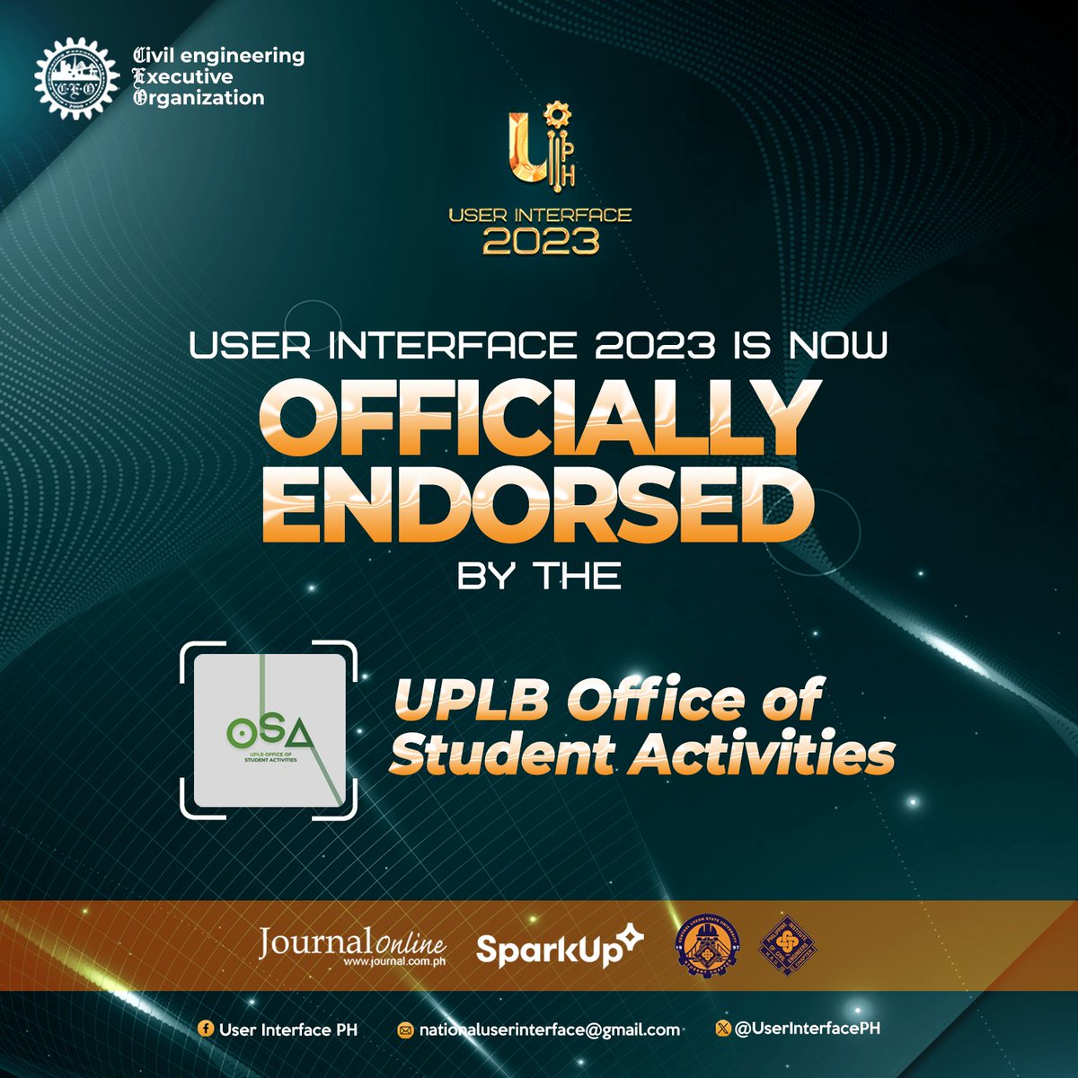 USERInterfacePH's tweet photo. We are 𝘦𝘯𝘤𝘩𝘢𝘯𝘵𝘦𝘥 to announce that 𝐔𝐒𝐄𝐑 𝐈𝐍𝐓𝐄𝐑𝐅𝐀𝐂𝐄 𝐏𝐇 𝟐𝟎𝟐𝟑 is now 𝙤𝙛𝙛𝙞𝙘𝙞𝙖𝙡𝙡𝙮 𝙚𝙣𝙙𝙤𝙧𝙨𝙚𝙙 by the  UPLB Office of Student Activities. https://t.co/ZM47nNdxcC