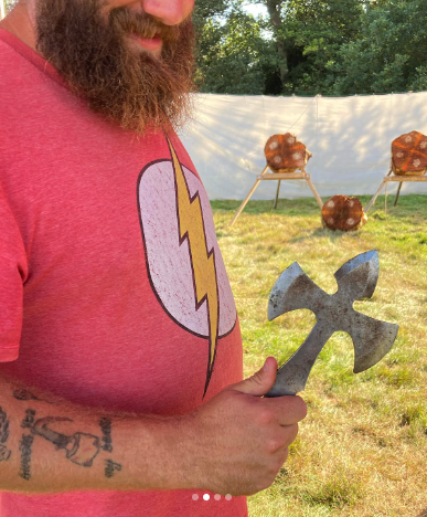 Ralfe Band are playing at @septembersongUK festival later on, where you can also hone your axe throwing skills!