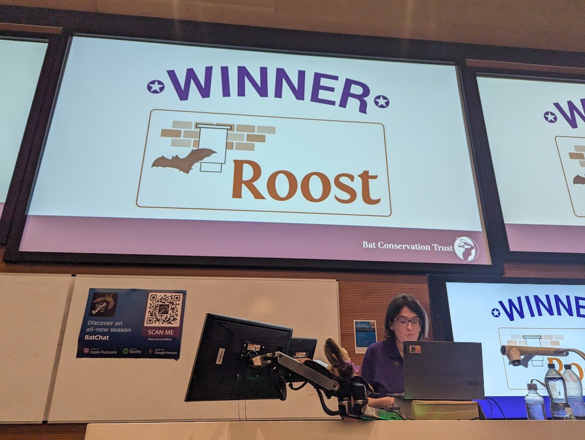 Jan Collins urges more people to submit case studies so that we can learn and improve from case studies bats.org.uk/our-work/build… Roost partnership: bats.org.uk/our-work/build… #NatBatConf