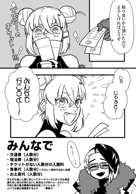 頼むみんなでテーマパークに行ってくれ という口実の落書き 