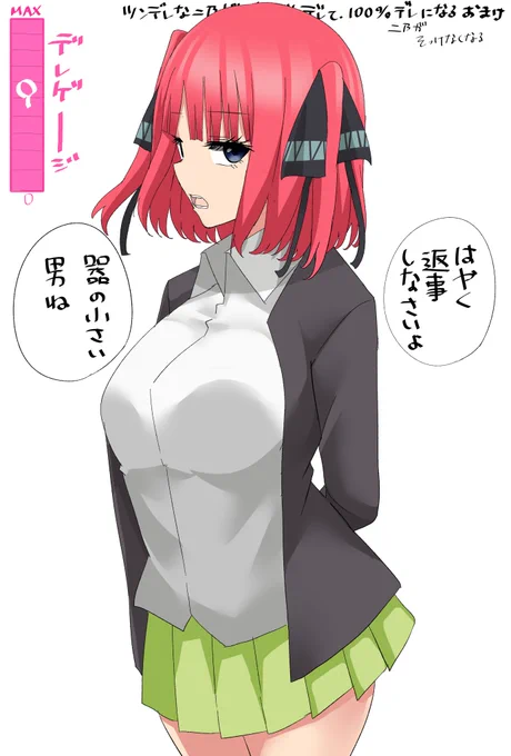 いいねやRTで反応される程どんどんデレていく二乃⑪のおまけ
 #五等分の花嫁 #中野二乃 