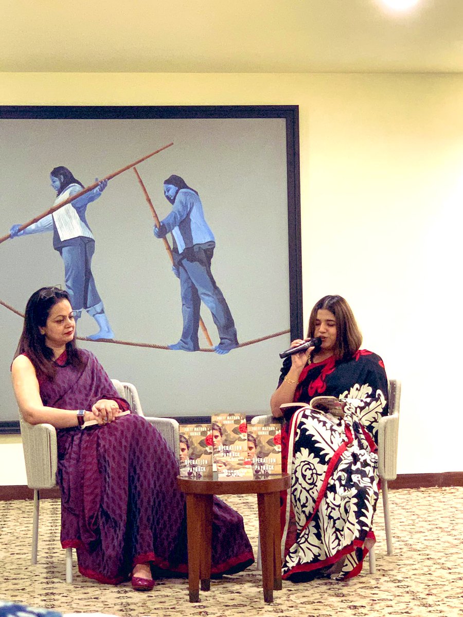 adicrazy's tweet photo. Scenes from a special evening. Book reading event at @dlfclub5 with the best companion that I could have asked for #OperationPayback - @Ambreenzaidi 💜 And the company of some my best friends and new readers. @PenguinIndia https://t.co/jkuMnWDDZk