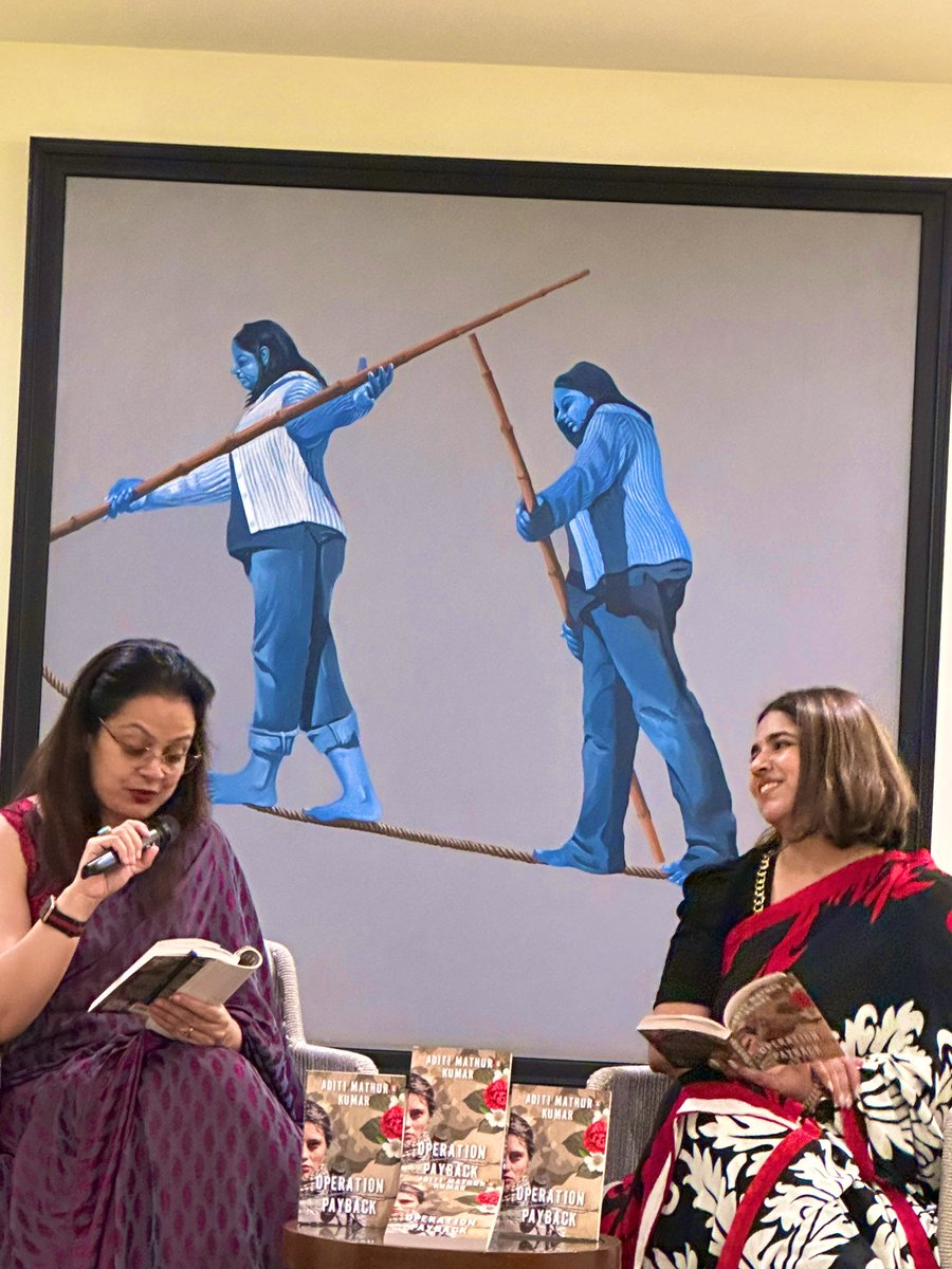 adicrazy's tweet photo. Scenes from a special evening. Book reading event at @dlfclub5 with the best companion that I could have asked for #OperationPayback - @Ambreenzaidi 💜 And the company of some my best friends and new readers. @PenguinIndia https://t.co/jkuMnWDDZk