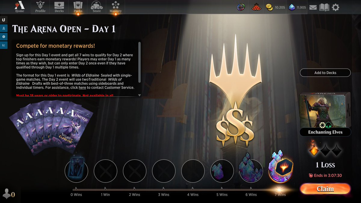 Ziegor1's tweet photo. 🥳7-1 in Arena Open Day One with GW Auras (3rd attempt). 

Seems Aggro is the real deal in WOE. Was more of a Sultai-believer before.

MVP: Tough Cookie won half the games. 
Howling Galefang was really good, too.

Now on the Drafts! https://t.co/soGwDxIje2