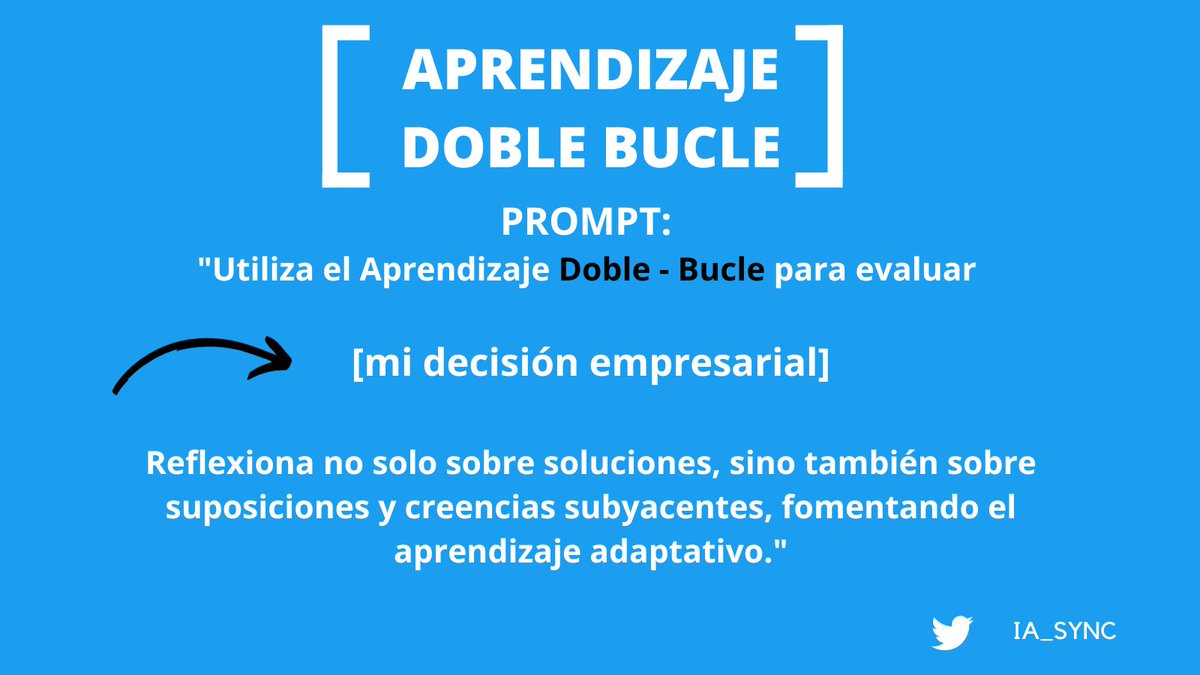 IA_SYNC's tweet photo. #SemanaDelEmprendedor durante esta semana os voy a dejar 28 tips 💡que puedes usar con #ChatGPT para tomar mejores decisiones para tu negocio y dominar los modelos mentales detrás de ellos. #emprendimiento #emprendedores 

[Suscríbete para más consejos ❤️]

20. Doble - Bucle https://t.co/YvV4pAopHk