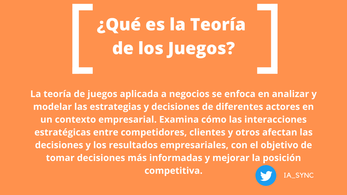IA_SYNC's tweet photo. #SemanaDelEmprendedor durante esta semana os voy a dejar 28 tips 💡que puedes usar con #ChatGPT para tomar mejores decisiones para tu negocio y dominar los modelos mentales detrás de ellos. #FelizSabado  #emprendedores

[Suscríbete para más consejos ❤️]

21. Teoría de Juegos https://t.co/ExXwxAhtP1