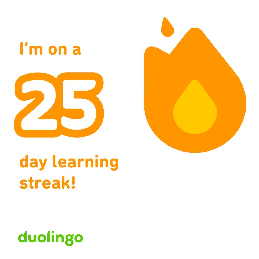 smilehumanbeing's tweet photo. #duolingo #25day https://t.co/KThOOQGlSN