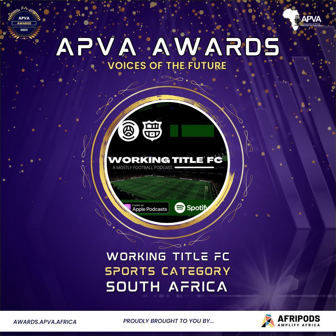 ryan james (@hawxli) on Twitter photo <a href="/SpotifyAfrica/">Spotify Africa</a> <a href="/Spotify/">Spotify</a> Also listen to <a href="/workingtitlefc/">Working Title FC Pod ๐จ</a> - South Africaโs favorite *mostly football podcast
We have also been nominated for an award for one of the top 4 sport pods in Africa by <a href="/APVAofficial/">APVA</a> ๐ง
๐ bit.ly/WorkingTitleFC <a href="/SpotifyAfrica/">Spotify Africa</a> <a href="/Spotify/">Spotify</a> Also listen to <a href="/workingtitlefc/">Working Title FC Pod ๐จ</a> - South Africaโs favorite *mostly football podcast
We have also been nominated for an award for one of the top 4 sport pods in Africa by <a href="/APVAofficial/">APVA</a> ๐ง
๐ bit.ly/WorkingTitleFC