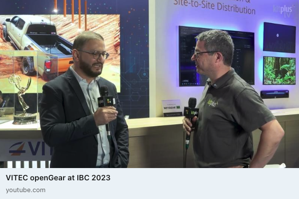 At @IBCShow 2023 we speak with Fadi Jumaa from @Vitec_MM about #openGear. We explore their strategy on providing an end-to-end solution incorporating other #VITEC products like #EZTV and #channelLink. Additionally we discuss new cards on offer - youtu.be/joKYvLcPjPE #IBC2023
