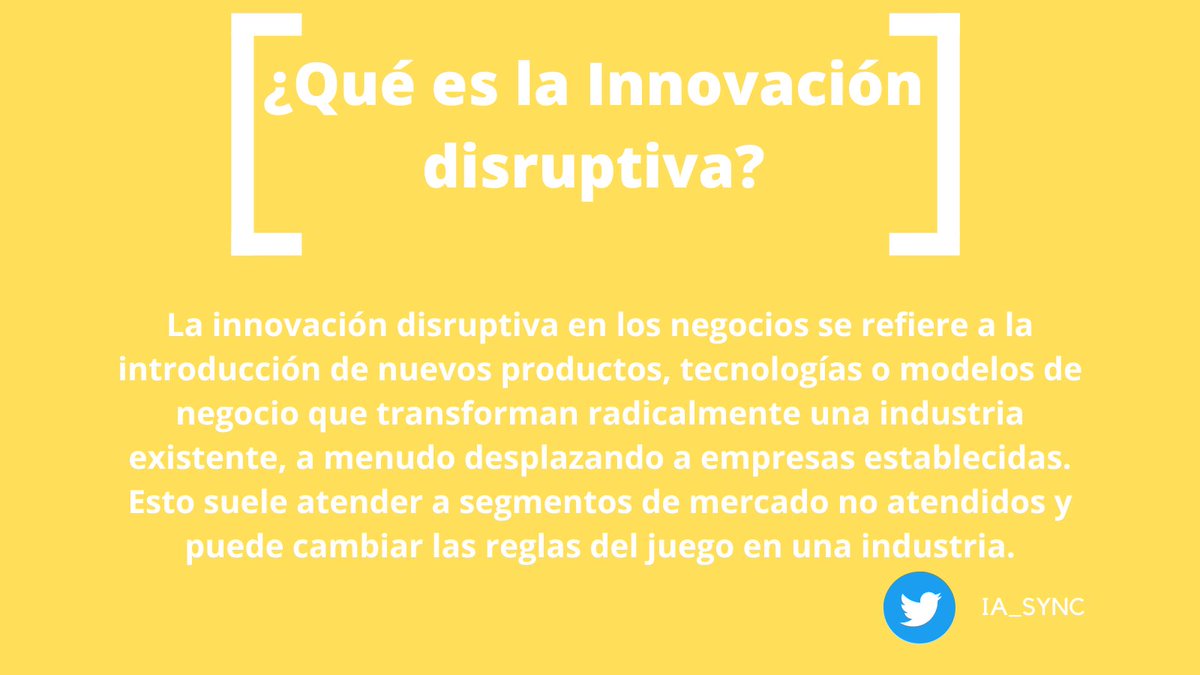 IA_SYNC's tweet photo. #SemanaDelEmprendedor durante esta semana os voy a dejar 28 tips 💡que puedes usar con #ChatGPT para tomar mejores decisiones para tu negocio y dominar los modelos mentales detrás de ellos. #emprendedores

[Sígueme para más consejos ❤️]

24. Innovación disruptiva https://t.co/bSUGPTiXJT