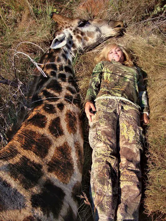 .@RickyGervais gives his thoughts on trophy hunter Rebecca Francis.  

"What must've happened to you in your life to make you want to kill a beautiful animal and then lie next to it smiling?"  

"You don't use a bow &amp; arrow and then take a smiling selfie in a mercy killing. She