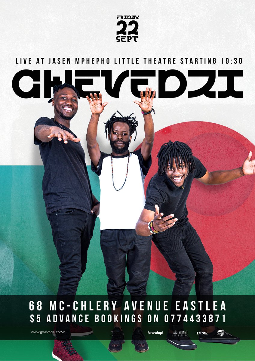 Its never too early to plan for the next weekend and we have the perfect plan for you!

Join us this coming Friday for The Gwevedzi Experience, a night of beautiful music and great vibes!

#Gwevedzi #thegwevedziexperience #harareevents