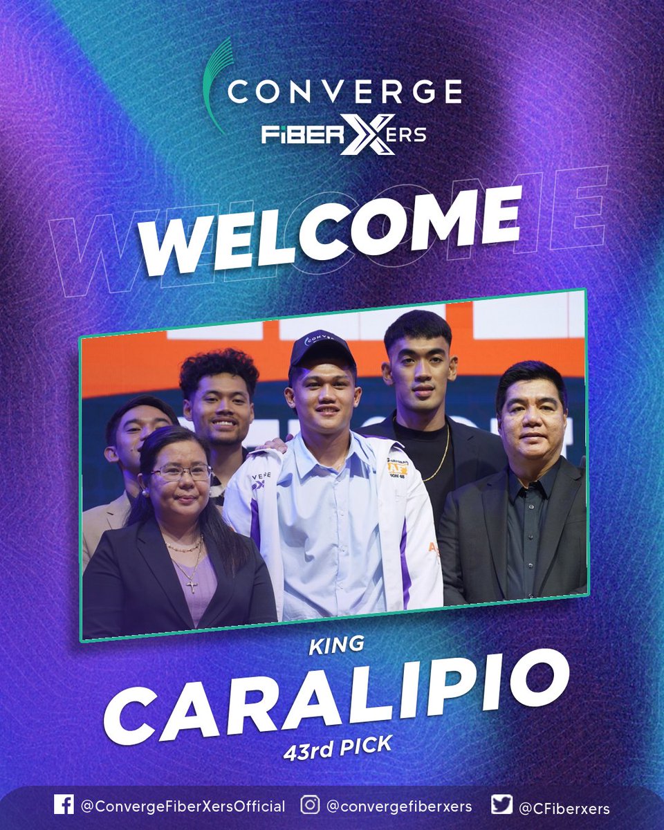 #PurpleBlooded: Welcome to the #ConvergeFiberXers, King Caralipio!

#Converge
#PBADraft
#PBAGameTayoDito
