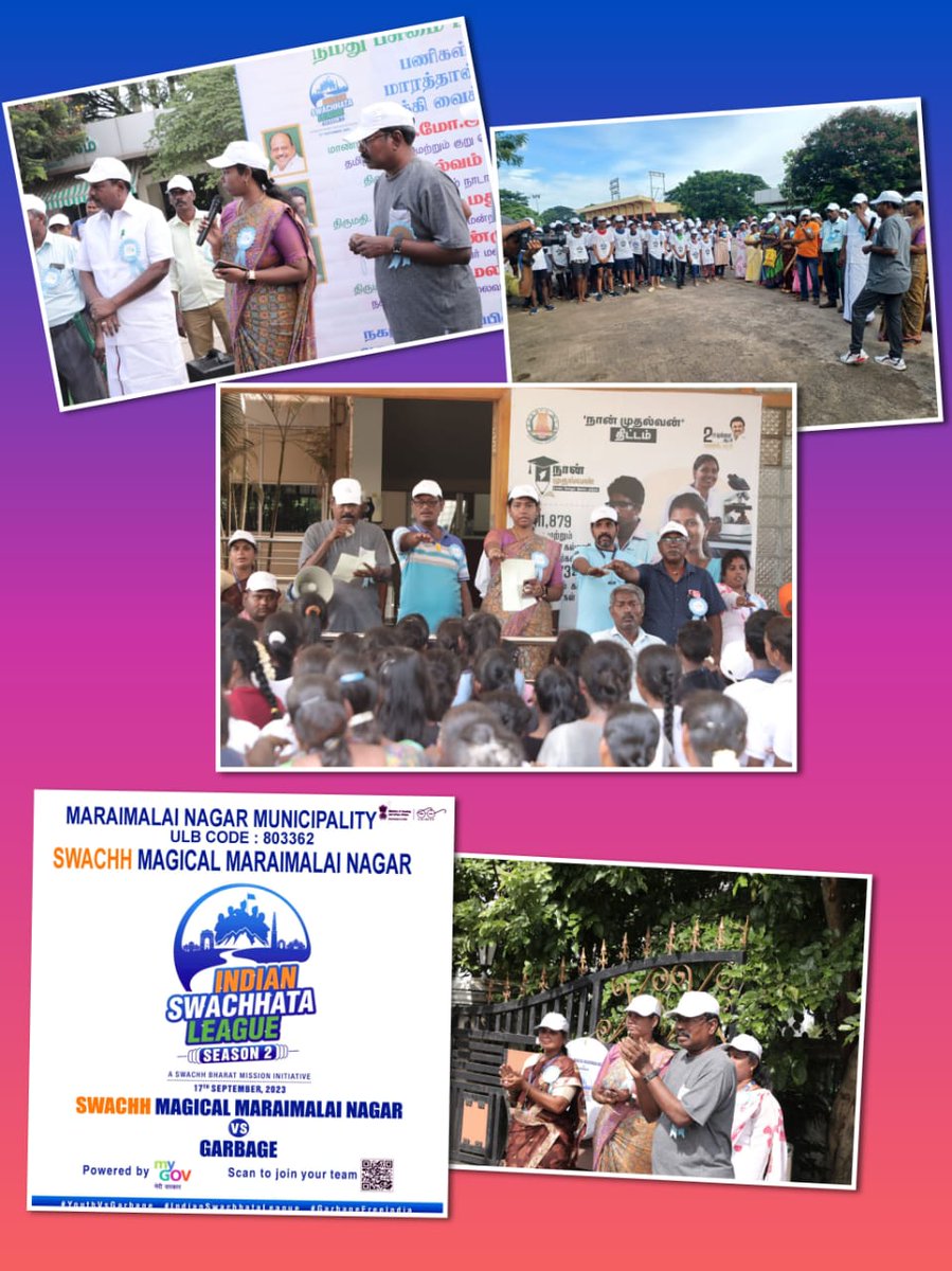 Magical Maraimalainagar Municipality ISL 2.0 Marathon &amp; Pledge taking #IndiaVsGarbage #SwachhBharatMission 
<a href="/SwachhBharatGov/">Swachh Bharat Urban</a>
<a href="/MoHUA_India/">Ministry of Housing and Urban Affairs</a>
<a href="/Secretary_MoHUA/">Srinivas Katikithala</a>
<a href="/RoopaMishra77/">Roopa Mishra</a>
<a href="/mygovindia/">MyGovIndia</a> <a href="/SDMeena_IAS/">Shiv Das Meena IAS</a> <a href="/mawsTamilnadu/">Municipal Department Government of Tamil Nadu</a>
#IndianSwachhataLeague, #YouthVsGarbage, #GarbageFreeIndia