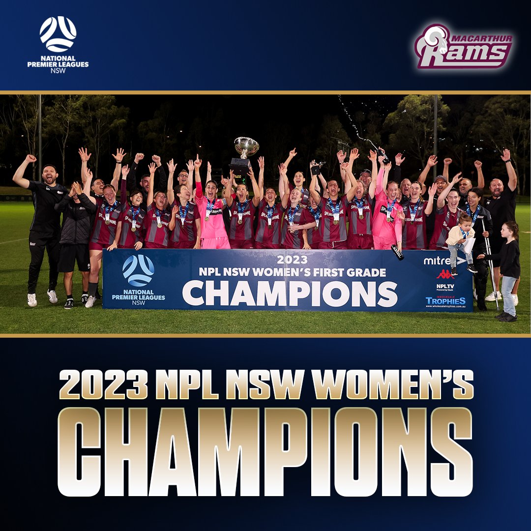 WOMEN'S GRAND FINAL Congratulations to our 2023 Champions - @MacarthurRams! #NPLNSW #NPLWNSW @OurGameAUS