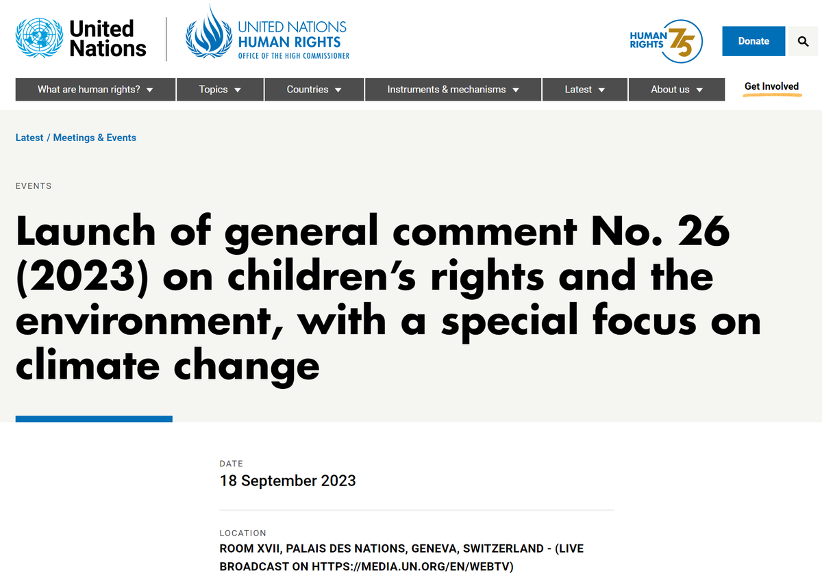UNChildRights1's tweet photo. Official Launch GC 26 UN Committee on the Rights of the Child #UNCRC
18 September 2023, 11:30 β 13:00 CEST (Live broadcast and archived on https://t.co/0RWvMVpETf) Program https://t.co/48TM4gFvAB @lexpsyn
