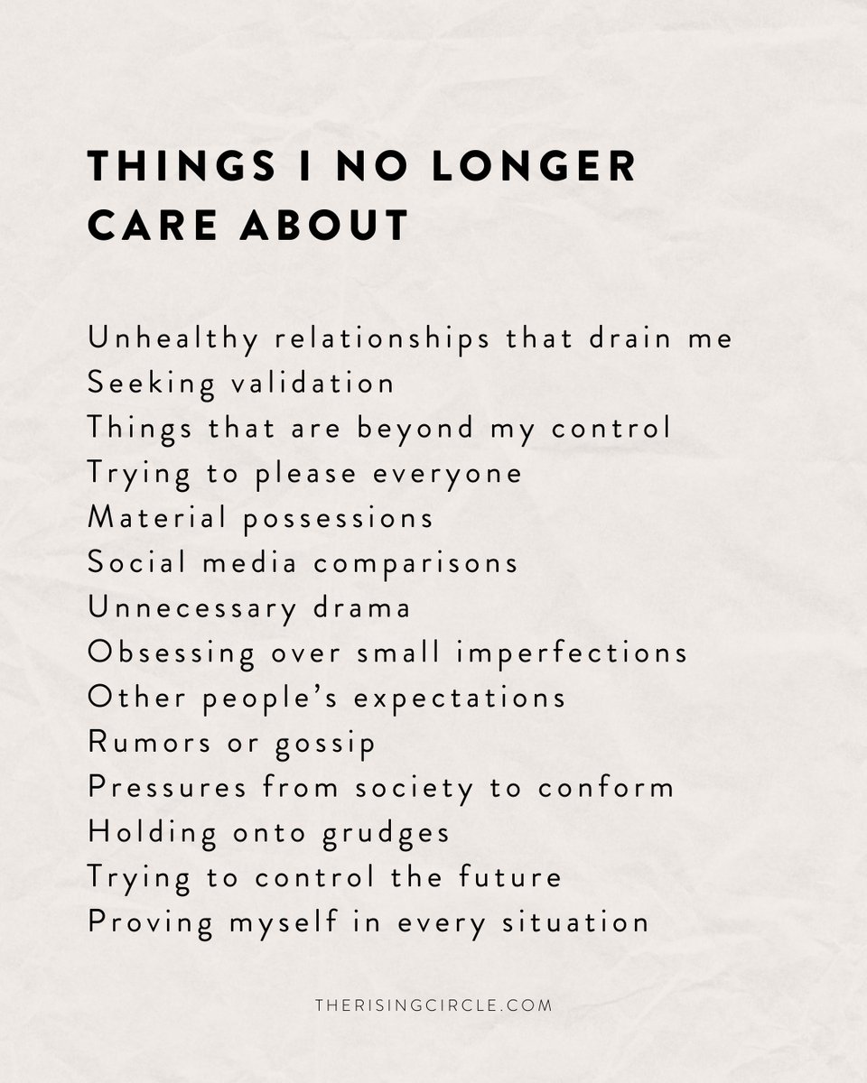It’s time to let go of the things I don't care about and make space for what truly matters 🌟