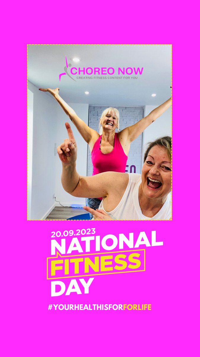 Hands up if you’re joining in for National Fitness Day 🙌 
🏋️‍♀️ Share your classes.
💪 Emphasise fitness importance.
🌟 Theme: #YourHealthIsForLife 
Let’s make it a fit day! 
Class plan ideas ⬇️
choreonow.co.uk
#FitnessDay
@FitnessDayUK @_ukactive