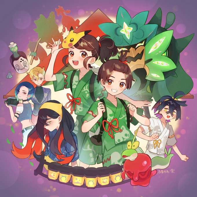 ポケモンファンアート集合絵#ポケモンsv #アニポケ 