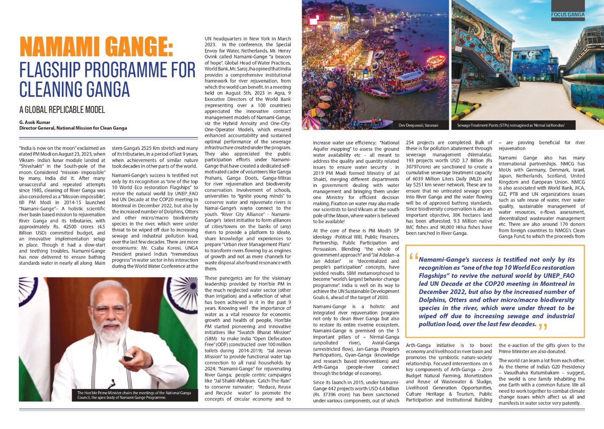 Wishing @narendramodi our Hon’ble Prime Minister a very happy birthday. His vision to clean Ganga resulted in NamamiGange program. @cleanganganmcg