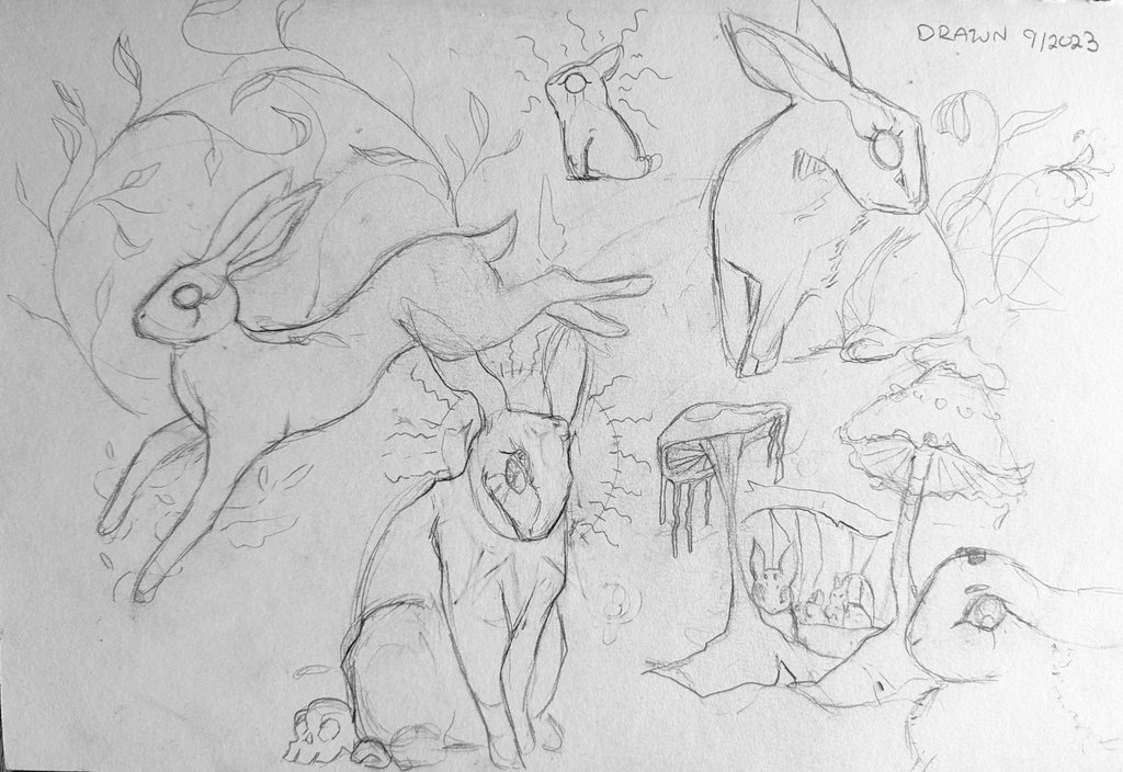 _lotusrabbitart's tweet photo. Good morning! Have some strange, cryptic rabbits to welcome your sunday https://t.co/KSkynD5bYF