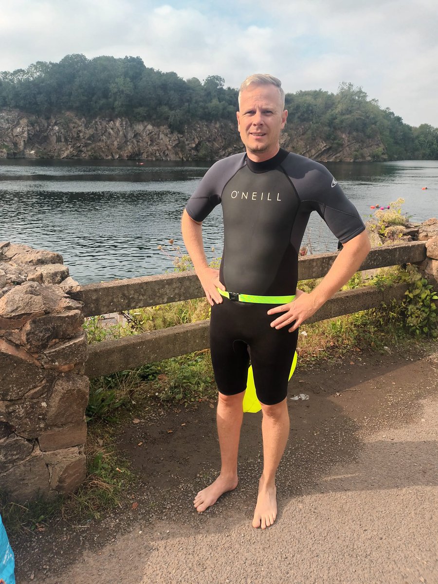 Well, that was a fresh start to the day. Open water swimming at Stoney Cove 🥶🏊‍♂️