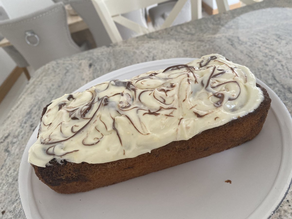 Constant55's tweet image. Chocolate and Vanilla Marble Cake #weekendbaking