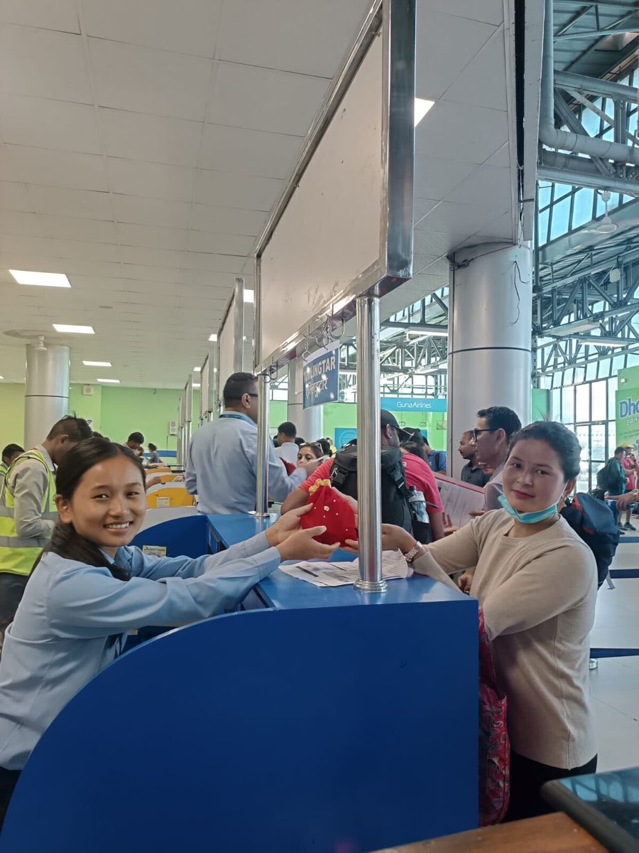 AirBuddha's tweet photo. 𝗦𝗽𝗿𝗲𝗮𝗱𝗶𝗻𝗴 𝗝𝗼𝘆 𝗼𝗳 𝗧𝗲𝗲𝗷!
We're delighted to share gift hampers with our female passengers, making their Teej a memorable one with us. We believe little gestures like such make celebrations even more special.
#BuddhaAir #TrustedFlying #FlyWithUs #Precelebration #Teejspecialgifts