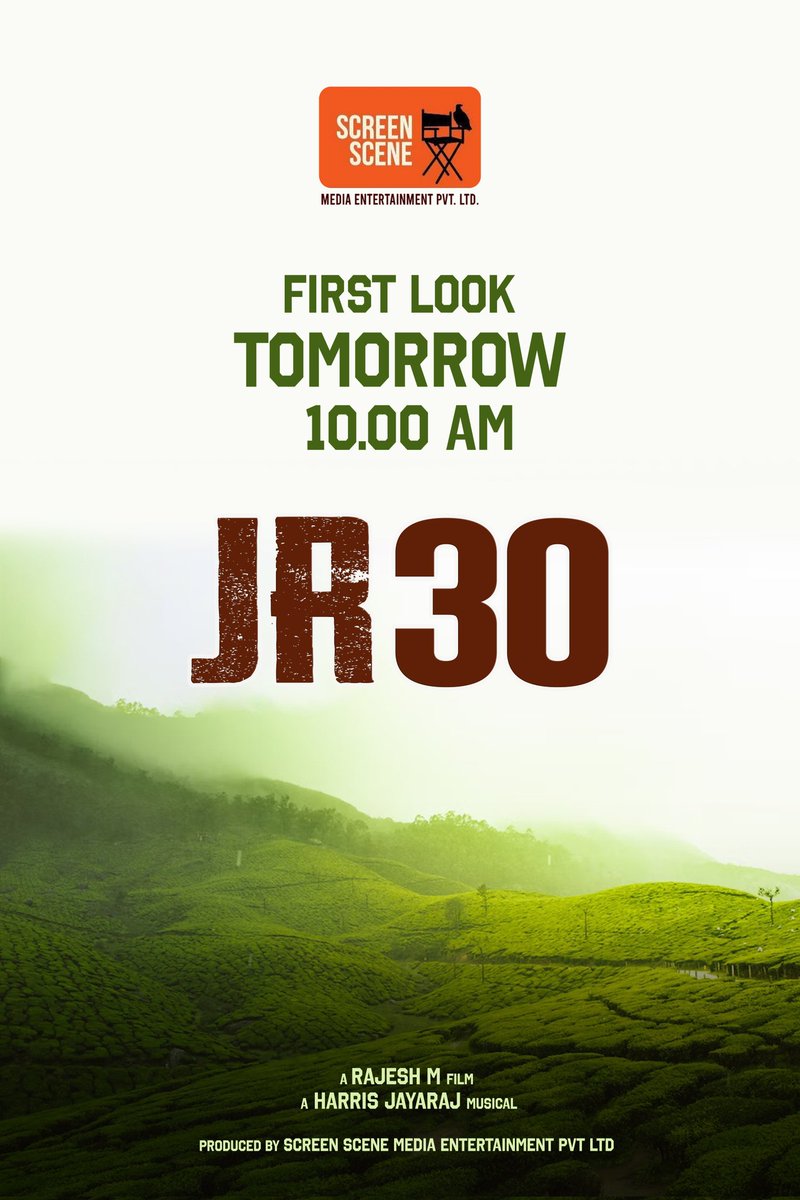 #JR30 First Look from Tomorrow 🕙 @actor_jayamravi @rajeshmdirector @jharrisjayaraj @priyankaamohan @bhumikachawlat @vivekcinema