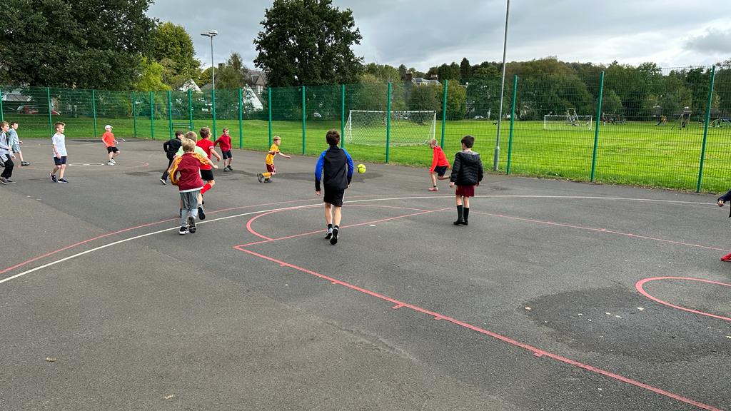 Morning rolls inhaled, bags backed and down the park for games, football and officers v boys rounders! #13thJuniorsCamp23 #BoysBrigade #13thMotherwell