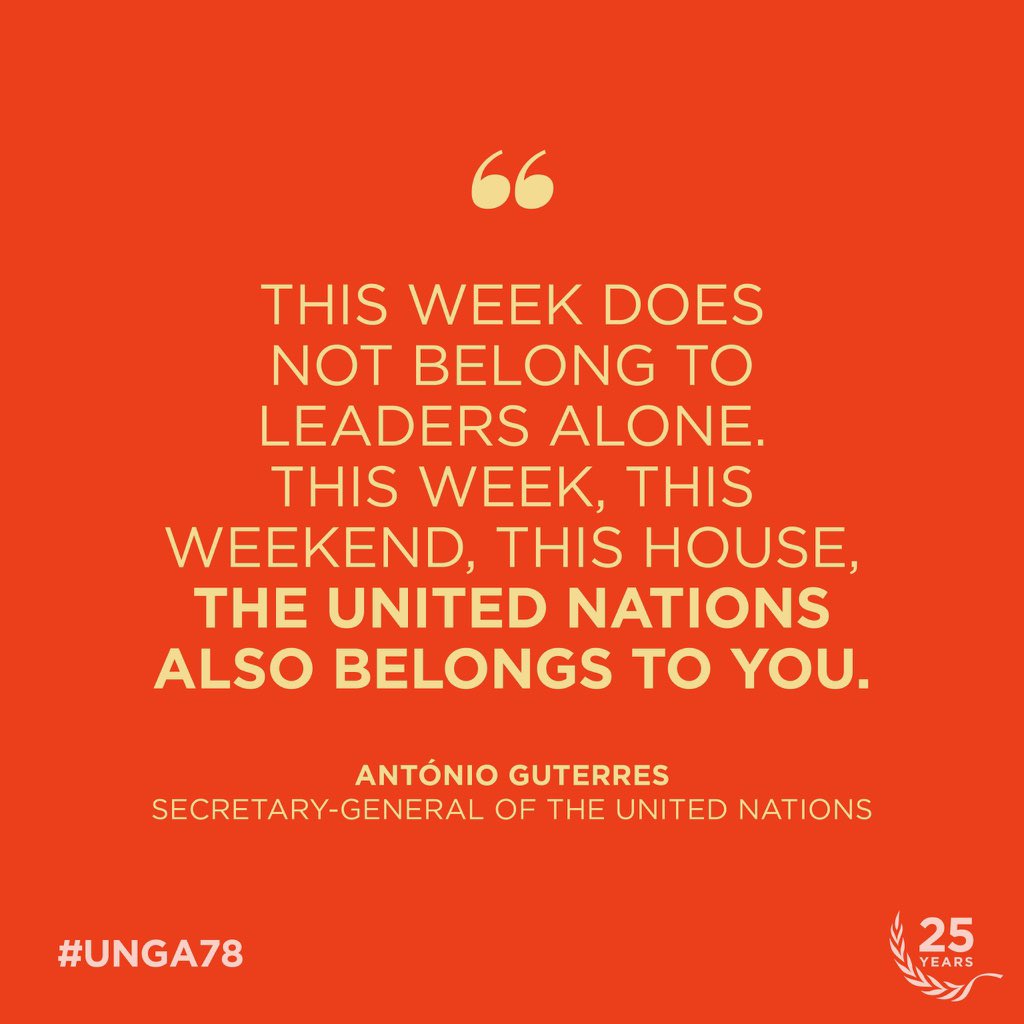 Warrior Moms (@warriormomsin) on Twitter photo “The <a href="/UN/">United Nations</a> General Assembly belongs to ALL of us — not just world leaders.” <a href="/antonioguterres/">António Guterres</a>
Let’s remember this as we begin💙
Watch the playback as #UNGA78 gets underway: bit.ly/3rfGZ3c
#UNGA #ClimateWeek “The <a href="/UN/">United Nations</a> General Assembly belongs to ALL of us — not just world leaders.” <a href="/antonioguterres/">António Guterres</a>
Let’s remember this as we begin💙
Watch the playback as #UNGA78 gets underway: bit.ly/3rfGZ3c
#UNGA #ClimateWeek