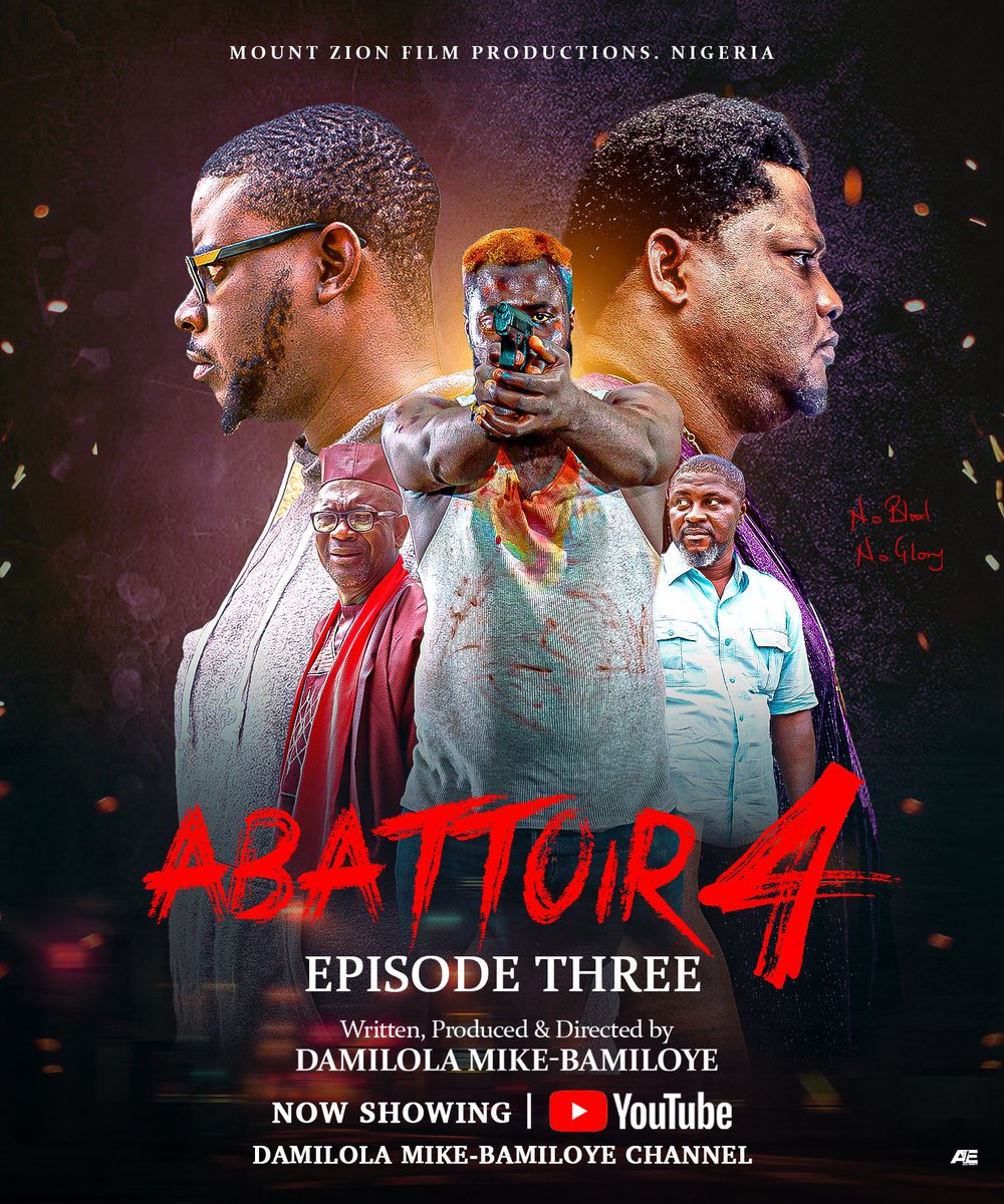 dbamiloye's tweet photo. Happy Sunday People!!!

Abattoir Season 4 Episode 3 is now showing on my YouTube channel
Don’t forget to watch, share like and Subscribe. Cover art by @Ara_effect https://t.co/6gqnlPwUnV