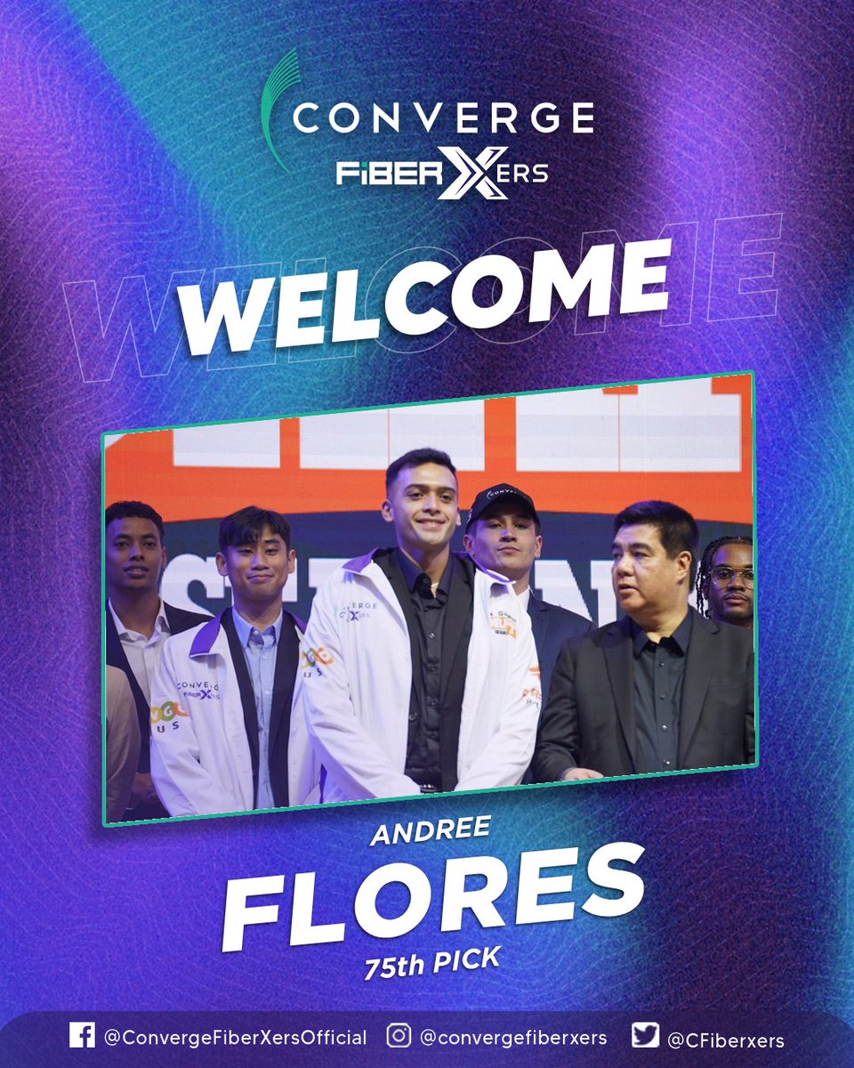 #PurpleBlooded: Welcome to the #ConvergeFiberXers, Andree Flores!

#Converge
#PBADraft
#PBAGameTayoDito