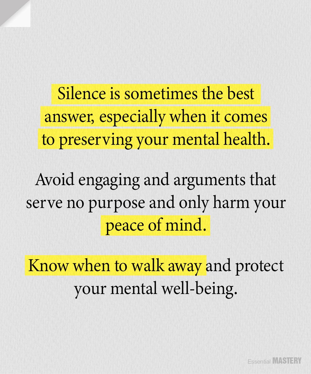 Silence is the best answer