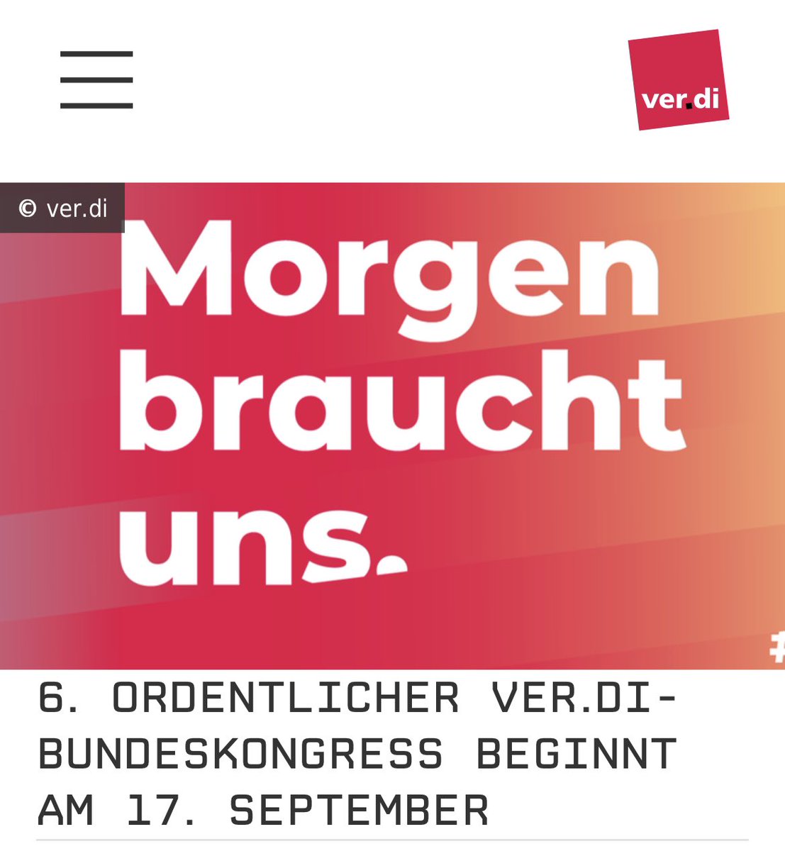 Live-Stream ver.di-Bundekongress 

#6BK23 lnkd.in/e336BuAi #verdi #DGB  <a href="/StefanNajda/">Stefan Najda</a>