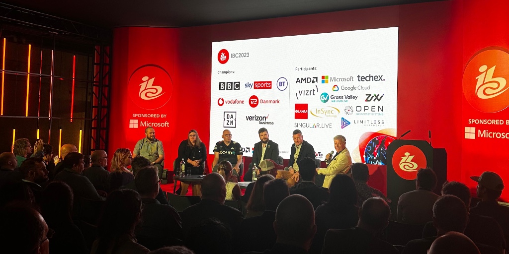 vizrt's tweet image. It was a full house at the @IBCShow Accelerator Stage today where Liam Hayter, Product Manager at Vizrt, took part in the Connect &amp;amp; Produce Anywhere panel for the #Accelerator2023 Media Innovation Programme!

Read more: ow.ly/Lv9S50PMsOR

#BroadcastInnovation #IBC2023