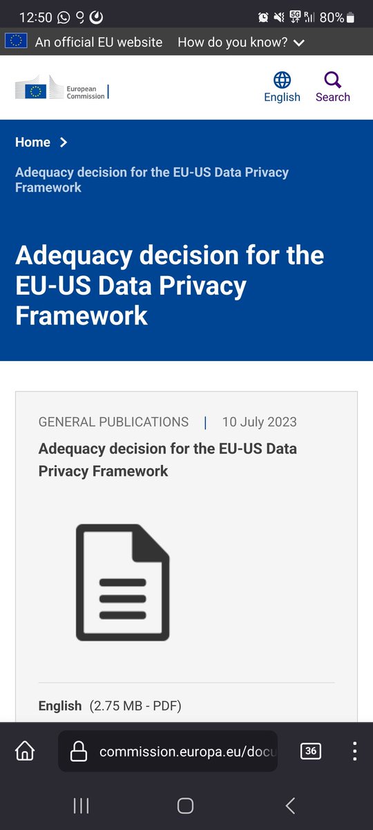 Kind amazing: According to Article 297 TFEU the <a href="/EU_Justice/">EU Justice</a> would have had to publish the new "Transatlantic Data Privacy Framework" (#TADPF) in the Official Journal of the EU in all languages -- but was only published on the Commission website in English. 

Seems the #TADPF..