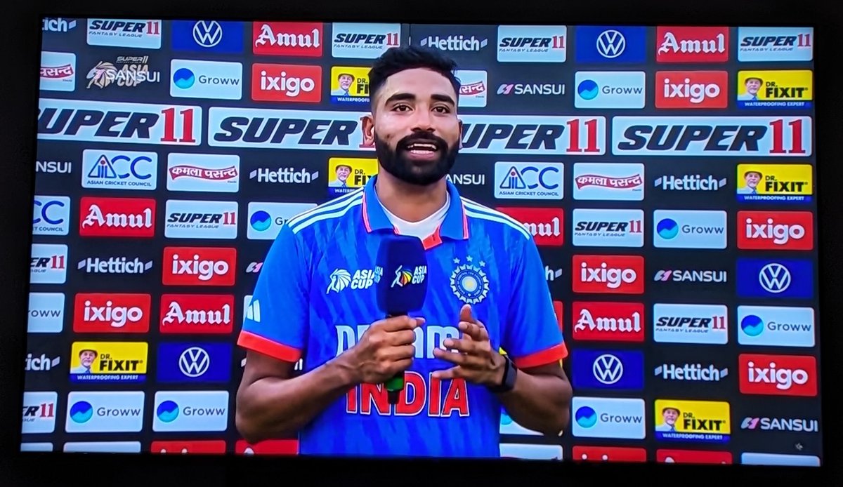 🙌🙌🙌🙌🙌
#Siraj #MiyanBhai #India 🇮🇳

Message to all the hate mongers... this is MY INDIA!!!  👉Mohammed Siraj👈

#Love4All #AsianCup2023 #India 🇮🇳