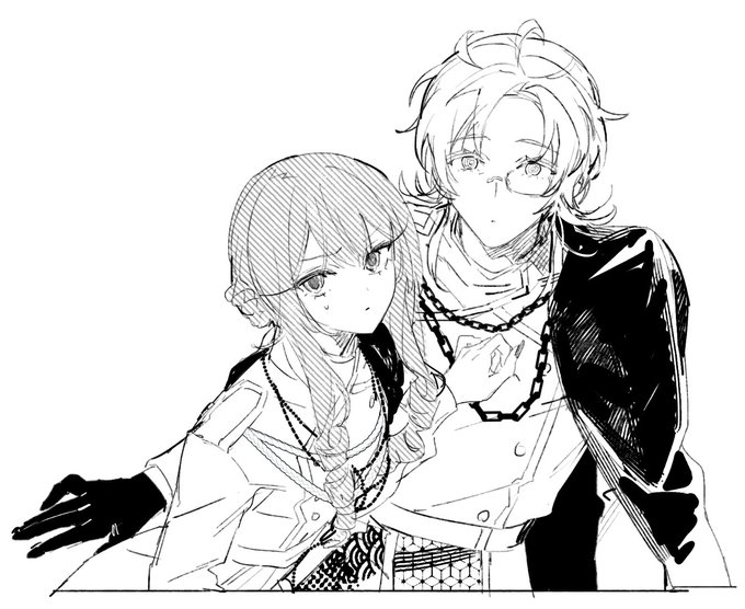 これは今日描いてた二人とも口が点の #crmi 