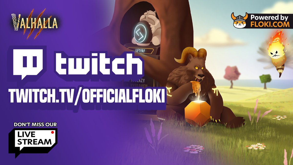 FLOKI's tweet image. Valhalla Open World Live Gameplay! 🔴

Watch how you can explore the world of #Valhalla, search for Veras, or complete Daily Quests! 🔥

Feel free to ask any questions about our #NFT #metaverse game, currently on testnet.

Join us at: twitch.tv/officialfloki