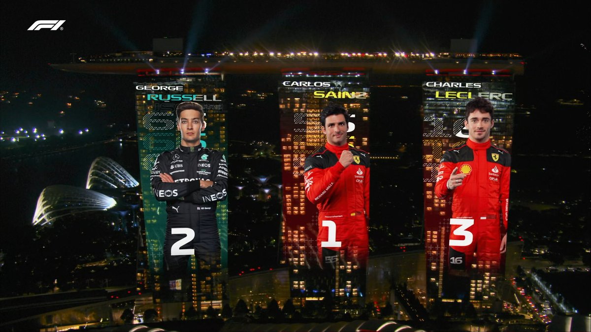 F1's tweet photo. Our towering presences on the grid! 😃

Where will they finish? 🤔

#F1 #SingaporeGP https://t.co/8agU5E4VHu