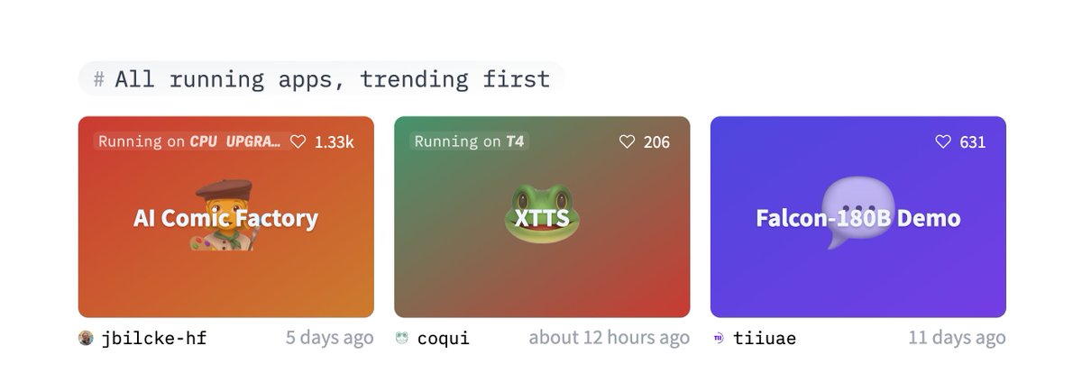 coqui_ai's tweet photo. 🔥 XTTS is on fire 🔥

Just passed Falcon-180B on @huggingface Trending 🚀

🥈 XTTS is now Top-2!! https://t.co/l6F3BuhMHb