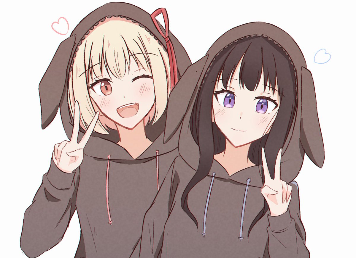 井ノ上たきな ,錦木千束 「コラボがあまりにもかわいすぎた#リコリコ 」|古本屋@新刊🍈販売中のイラスト
